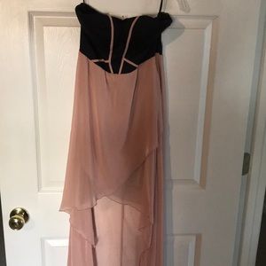 Black/Mauve Hi-Low Dress